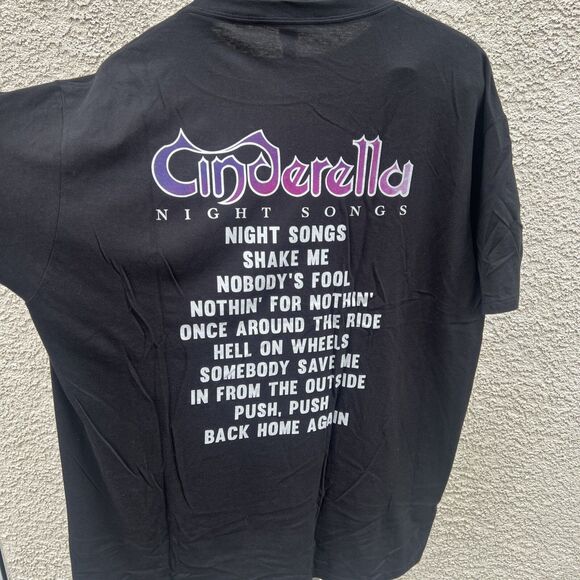 Cinderella Night Songs Album Cover 86 Men's T shirt Rock Live Concert Merch XL - Picture 5 of 5
